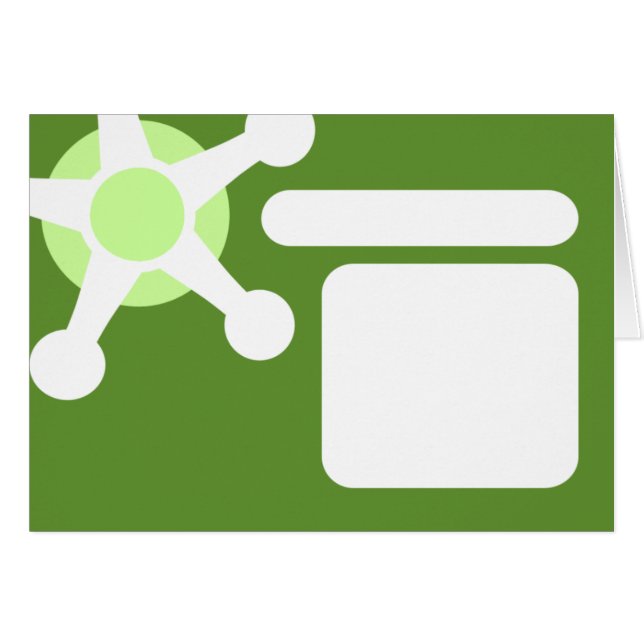 Cartão Retro jax verde. (Frente horizontal)