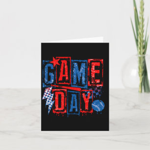 Cartão Retro Jogo de Beisebol Dia Xadrez