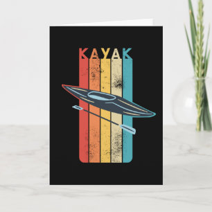 Cartão Retro Kayaking Gift para Kayaker