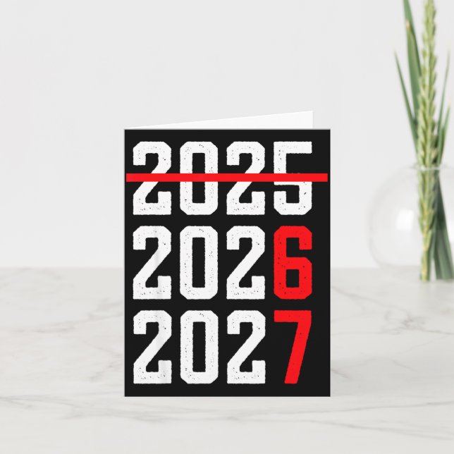 Cartão Retro Kids Funny Happy New Year 2026 2027 67 Meme  (Frente)