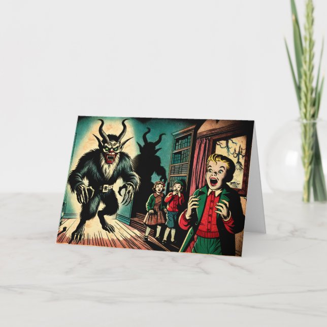 Cartão Retro Krampus (Frente)