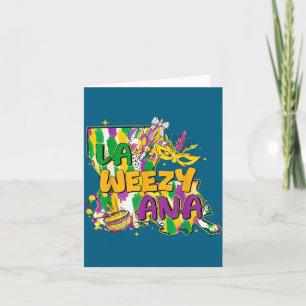 Cartão Retro La Weezy Ana Feliz Mardi Gras Louisiana Novo
