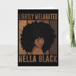 Cartão Retro Levemente Melanizado Hella Preto Afro Rainha