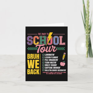 Cartão Retro Lightning Bolt Abcd De Volta À Escola Tour T