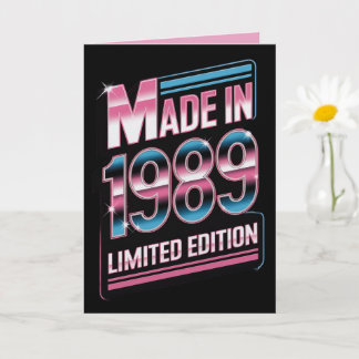 Cartão Retro Made in 1989 Limited Birthday Card