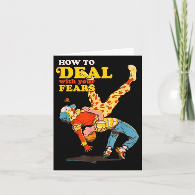 Cartão Retro Motivation Quote How To With Your Fears Funn (Frente)