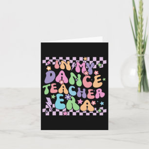 Cartão Retrô Na Minha Era De Professora De Dança De Volta