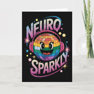 Cartão Retro Neurodivergente Neurobrilhante Espectro de A