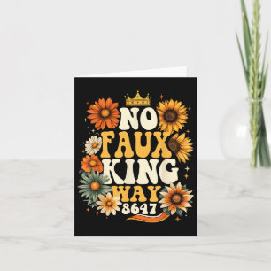 Cartão Retro No Faux King Way Funny Retro Sunflower Crown