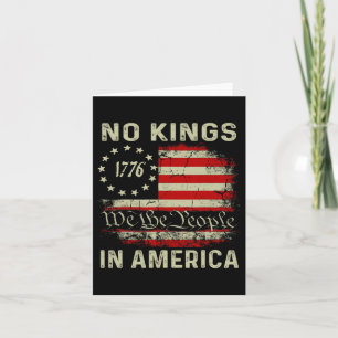 Cartão Retro No Kings In America Flag Nós, Pessoas 4