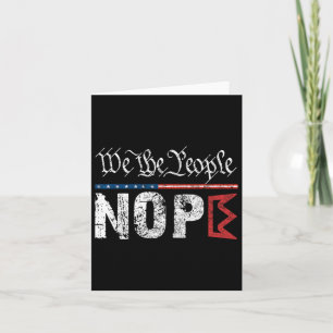 Cartão Retro No Kings Nope Protesto Sinal 4 de julho