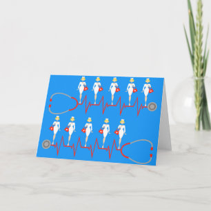 Cartão Retro Nurse Greeting Card