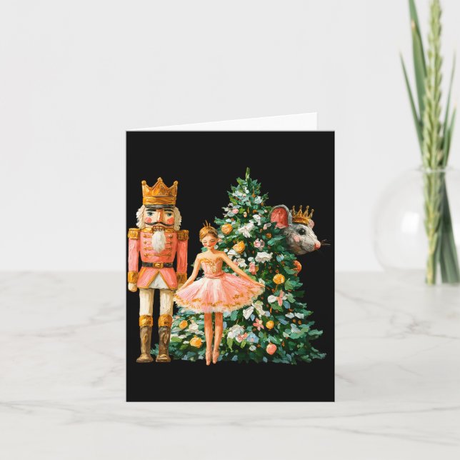 Cartão Retro Nutcracker Ballet Nk Christmas Xmas Vibes Wo (Frente)