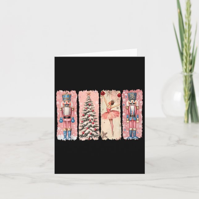 Cartão Retro Nutcracker Ballet Nk Christmas Xmas Vibes Wo (Frente)