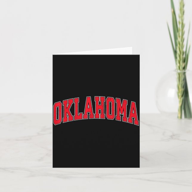 Cartão Retro Oklahoma Ok For Men Women Boys Girls Kids  (Frente)
