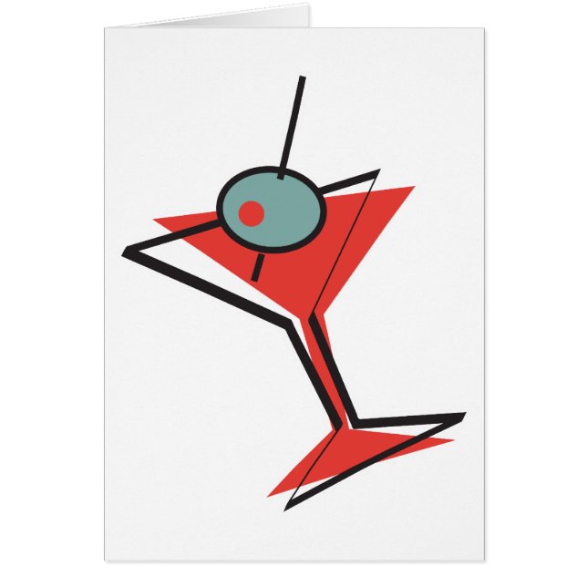 Cartão retro oliveira martini (Frente)