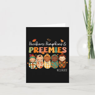 Cartão Retro Pacificadores Pumpkins Preemies Graças Nic
