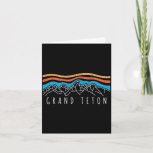 Cartão Retro parque nacional grand teton wyoming vintage