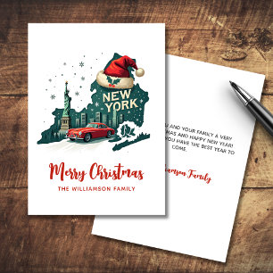 Cartão Retro Personalizado para o Feliz Natal do Estado d