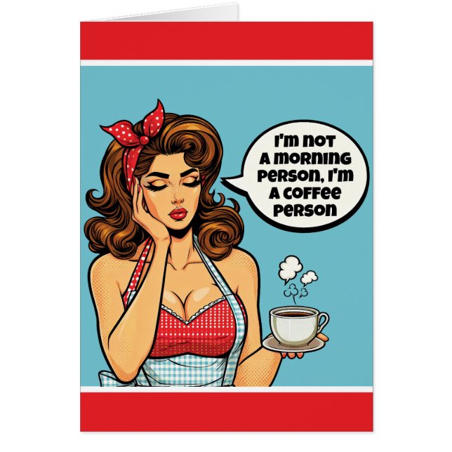 Cartão Retro Pinup_ Morning (Frente)