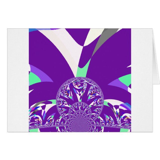 Cartão Retro púrpura (Frente Horizontal)