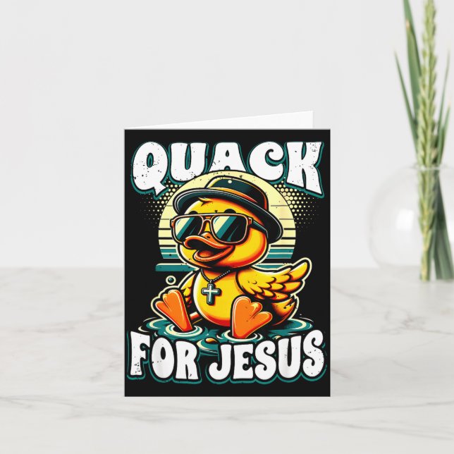 Cartão Retro Rubber Duck Christian Rubber Ducky Quacks Fo (Frente)