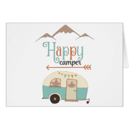 Cartão Retro RV de Camper Cute Feliz