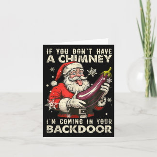 Cartão Retrô Se Você Não Tem Uma Chaminé Eu Estou Entrand