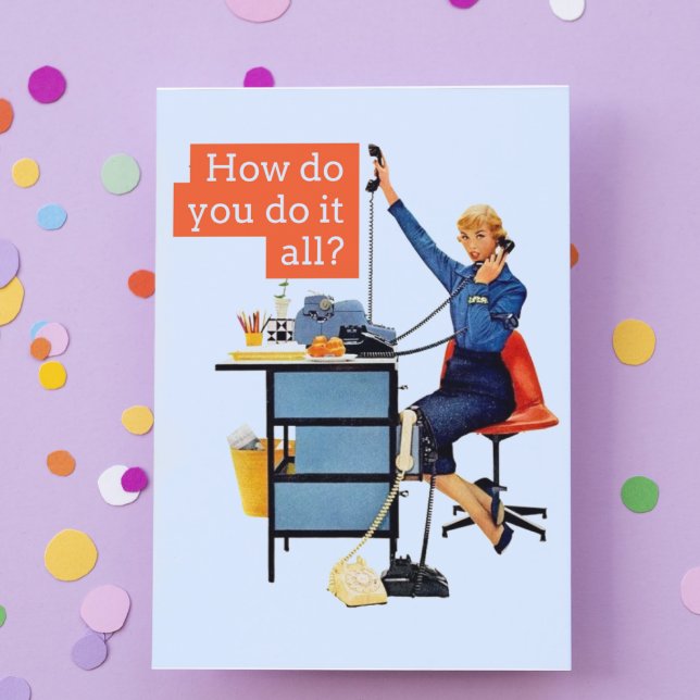 Cartão Retro-secretário profissional (Criador carregado)