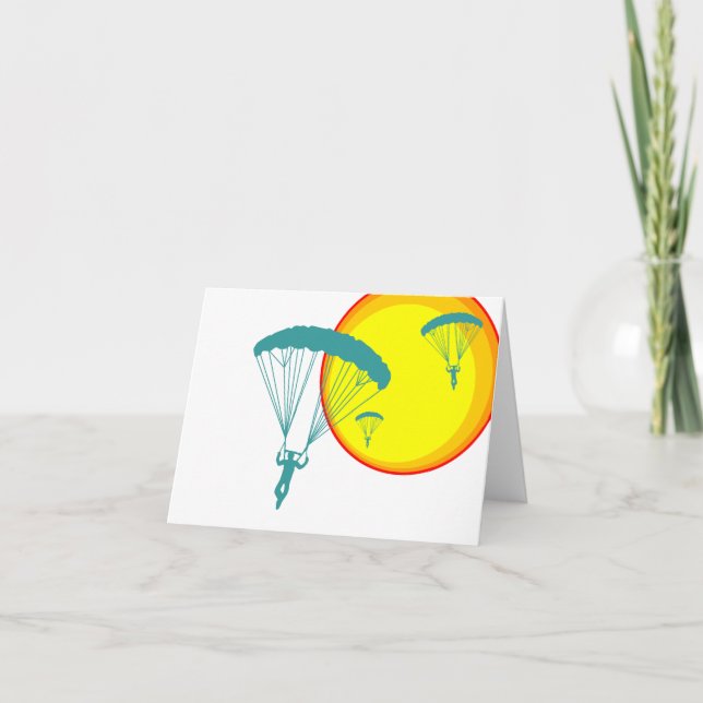 Cartão retro sky divers (Frente)