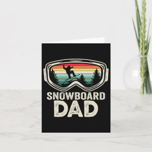 Cartão Retro Snowboarder Snowboard Vintage Snowboardi