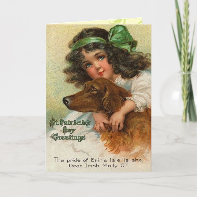 Cartão Retro St. Patrick's Day Greeting Card (Frente)