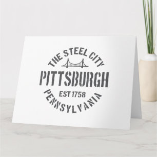 Cartão Retro Steel City Pittsburgh Pensilvânia Yinz