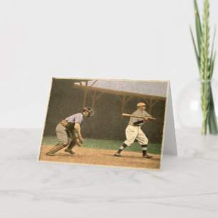 Cartão Retro Style Baseball Greetings