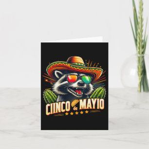 Cartão Retro Taco Dinosaur Funny Cinco de Mayo Men Women