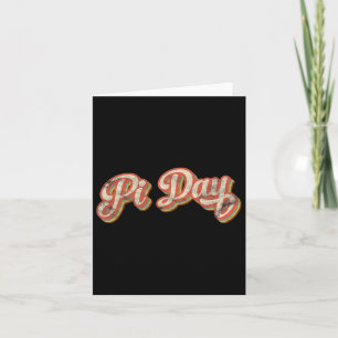 Cartão Retro Texto Pi-Day Oferta Vintage Professor de Mat
