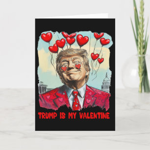 Cartão Retro Trump é meu namorado Trump Dia dos Namorados