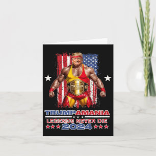 Cartão Retro Trump Funny Luta Meme Trumpamania 2024