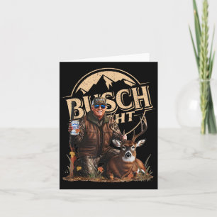Cartão Retro Trump Hunting Deer Funny Bebendo Beer Hunti