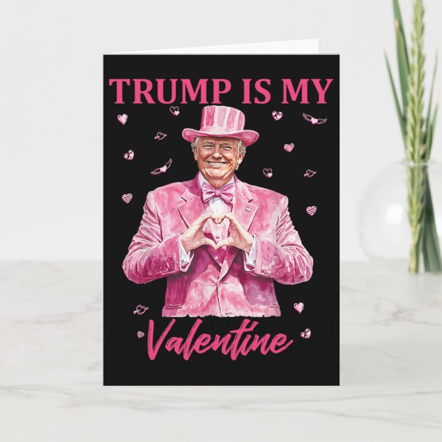 Cartão Retro Trump Is My Valentine Trump Valentine Day 1  (Frente)