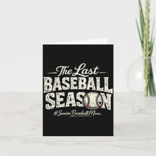 Cartão Retro última temporada de beisebol mãe de beisebol