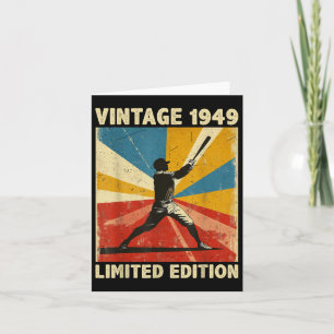 Cartão Retro Vintage 1949 Baseball Lover Limited Edition