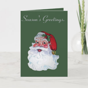 Cartão Retro Vintage Alegre Papai Noel Natal