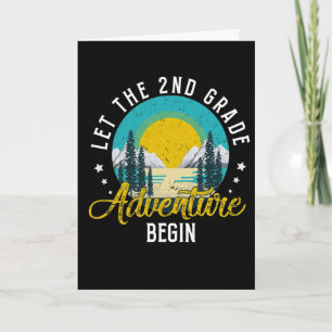 Cartão Retro Vintage Deixe a Aventura da 2ª Série Byck Pa