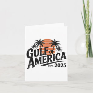 Cartão Retro Vintage Golfo Da América Do Norte 2025 Ameri
