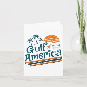 Cartão Retro Vintage Golfo Da América Do Norte 2025 Ameri