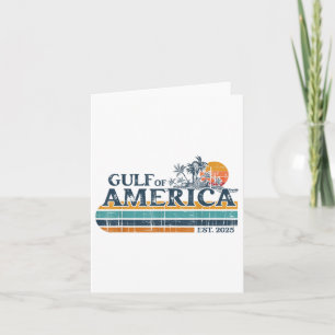 Cartão Retro Vintage Golfo Da América Do Norte 2025 Ameri