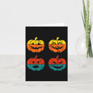Cartão Retro Vintage Halloween Jack O Lanterna Pumpkin