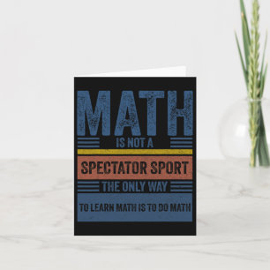 Cartão Retro Vintage Math Não É Um Espectador Esportivo M