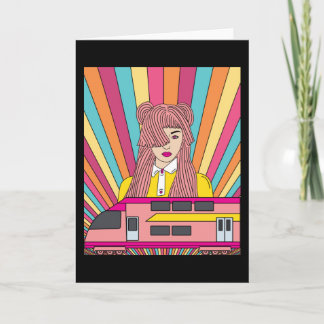 Cartão Retro Vintage Railroad